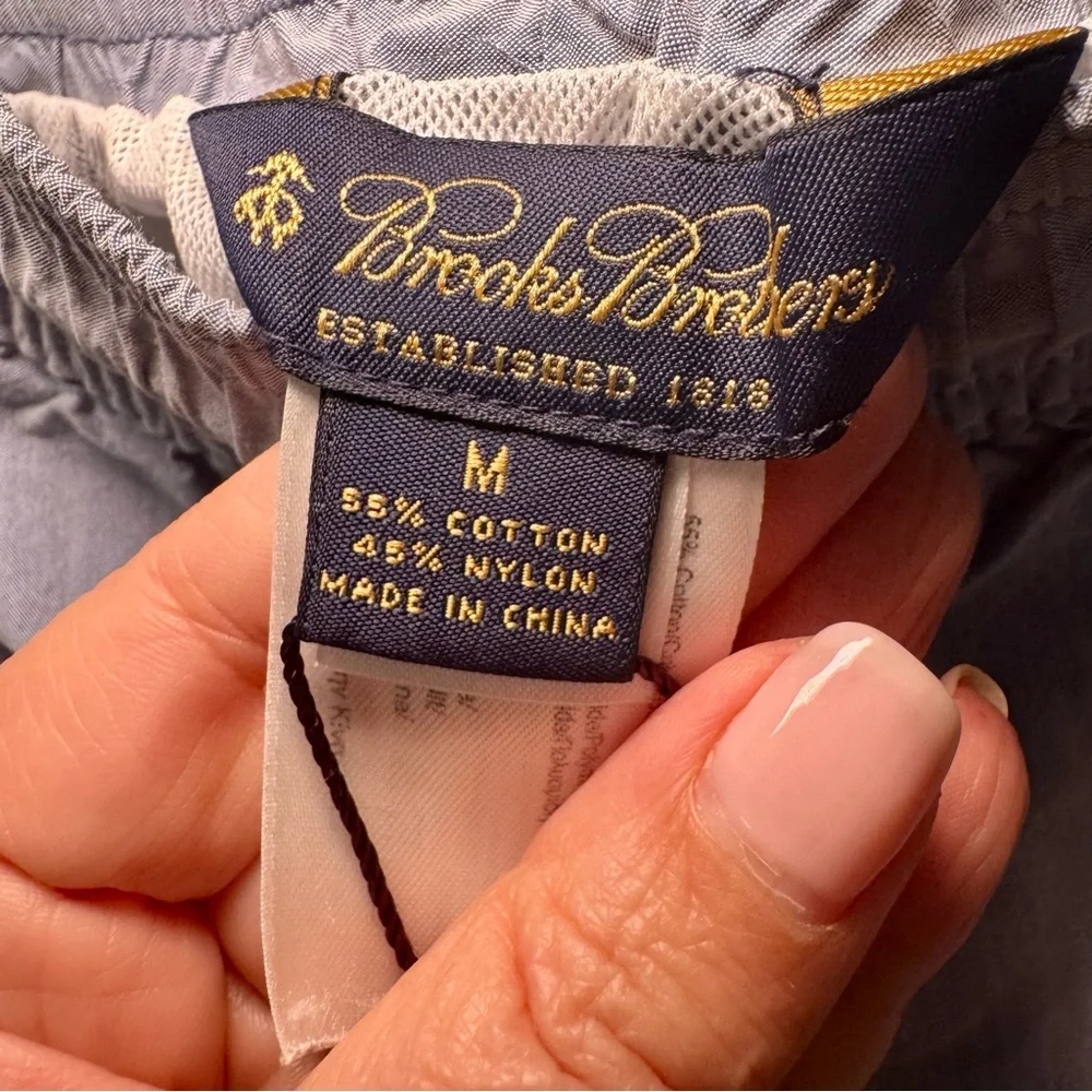 Men's Brooks Brothers Lobster Print Light Blue‎ Swim Shorts Size Medium